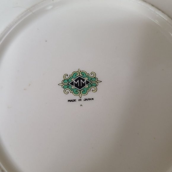 Floral Porcelain Serving Relish Tray Marked MM Made in Japan Missing Wood Handle - Picture 4 of 10